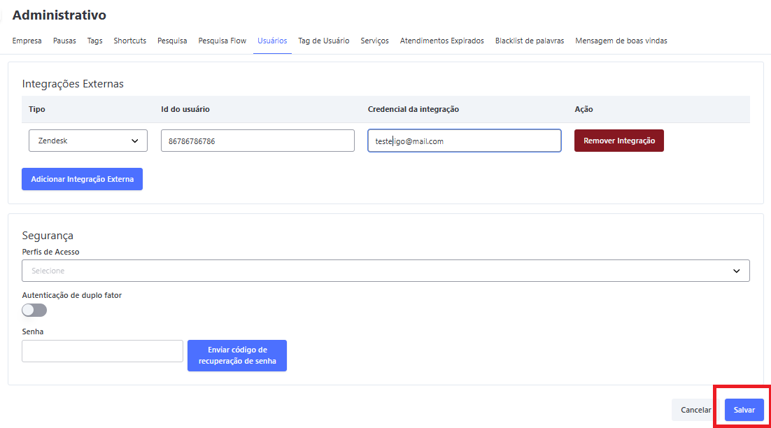 :class=sombracaixa Configurar integração 3