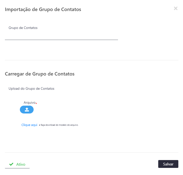 Importar Grupo Contatos