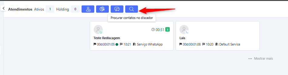 Botão de Busca de Contatos