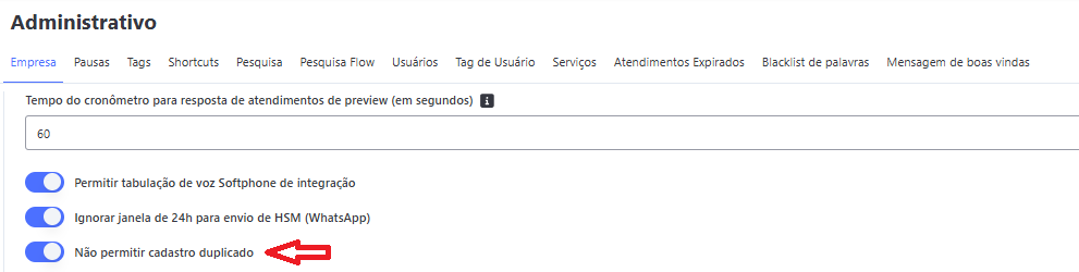 Não Permitir de Cadastro Duplicado