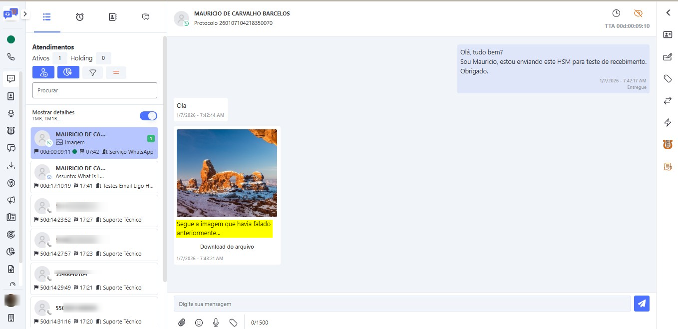 Exemplo de Imagem enviada com comentário