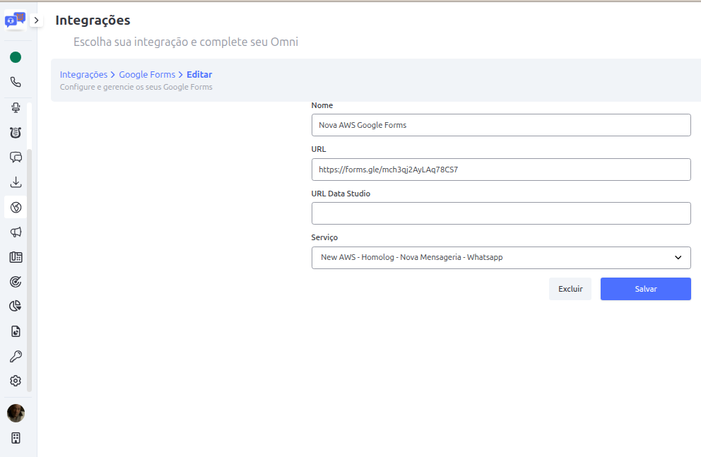 Criar/edição google forms