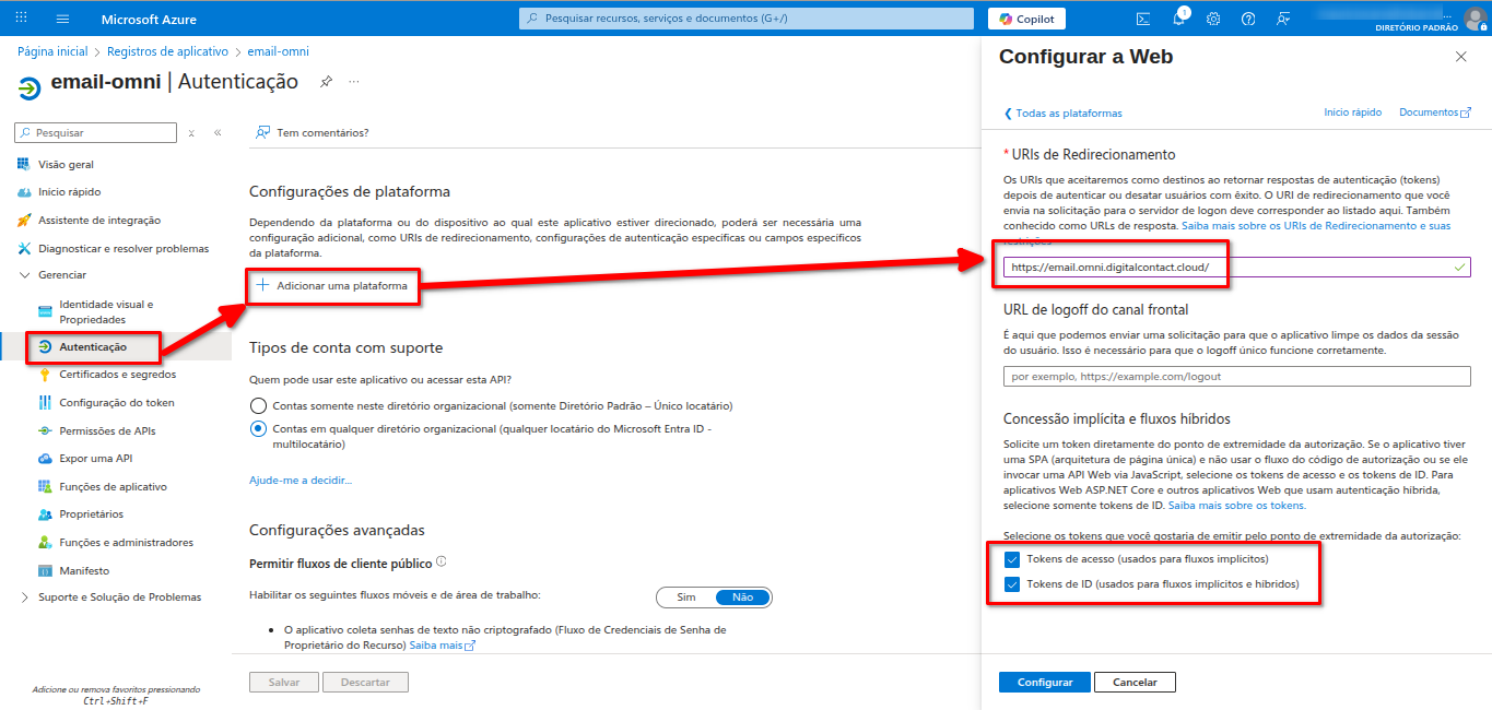 Cadastro Email Microsoft