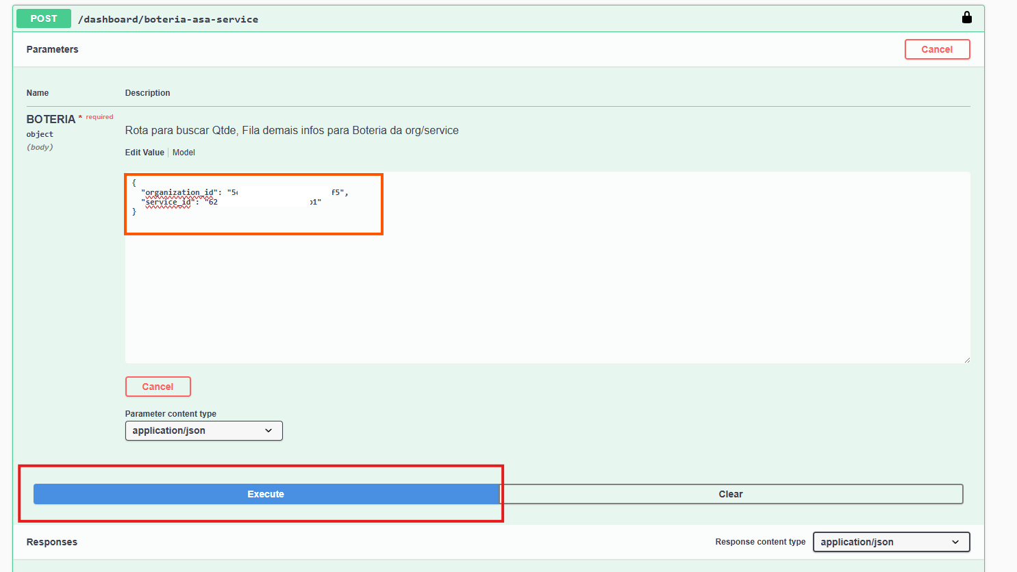 Exemplo de rota ASA Boteria dashboard