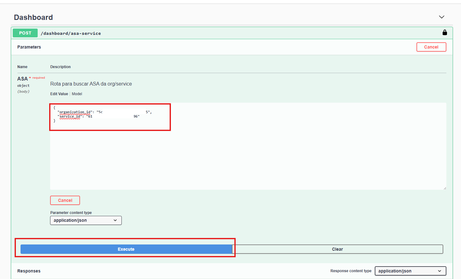 Exemplo de rota ASA Inbound dashboard