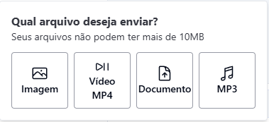 Opções de envio de anexos com o envio de GIFs Bloqueado