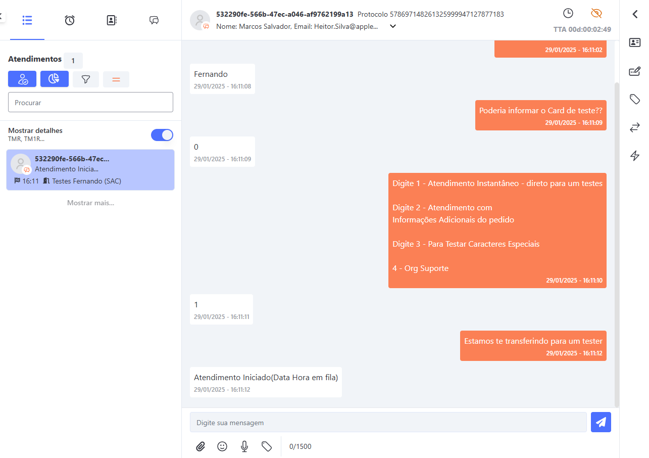 Date e Hora em fila tela de atendimento
