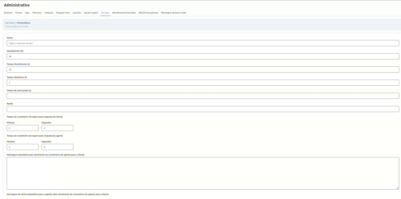 :class=sombracaixa Cadastrando ou Editando Serviços