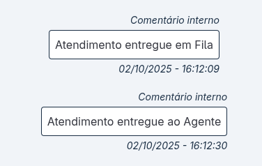 Comentário Interno Início Atendimento