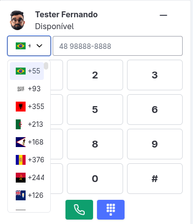 Seleção de DDI