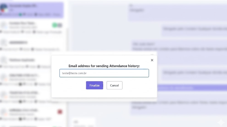 Envio de Histórico por E-mail