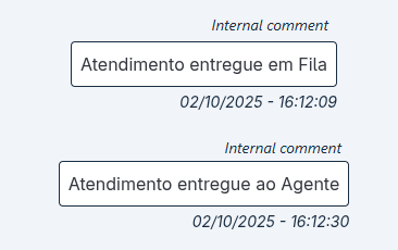 Comentário Interno Início Atendimento