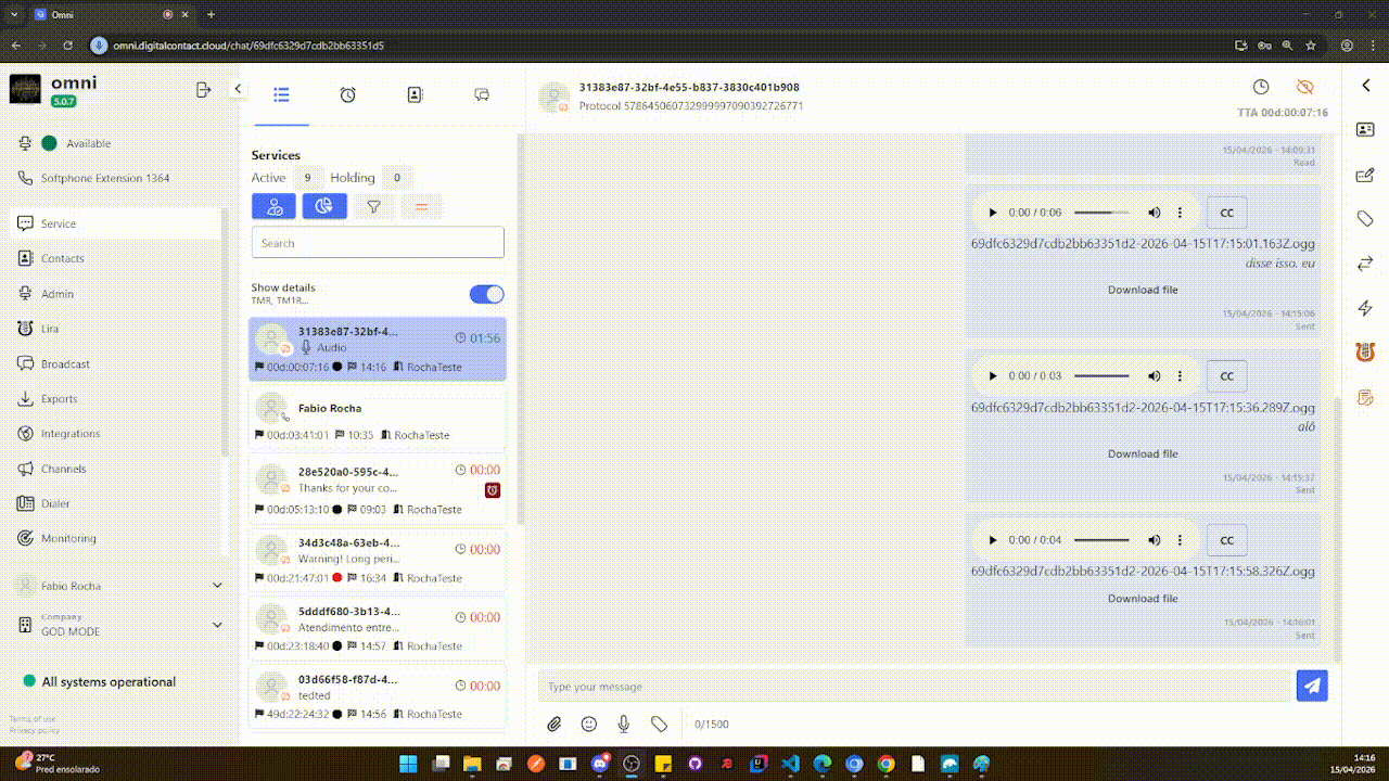 Transcrição de Áudio